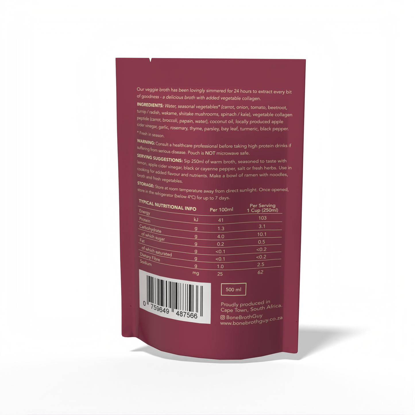 Plant Based Umami Broth with vegan collagen (500ml)