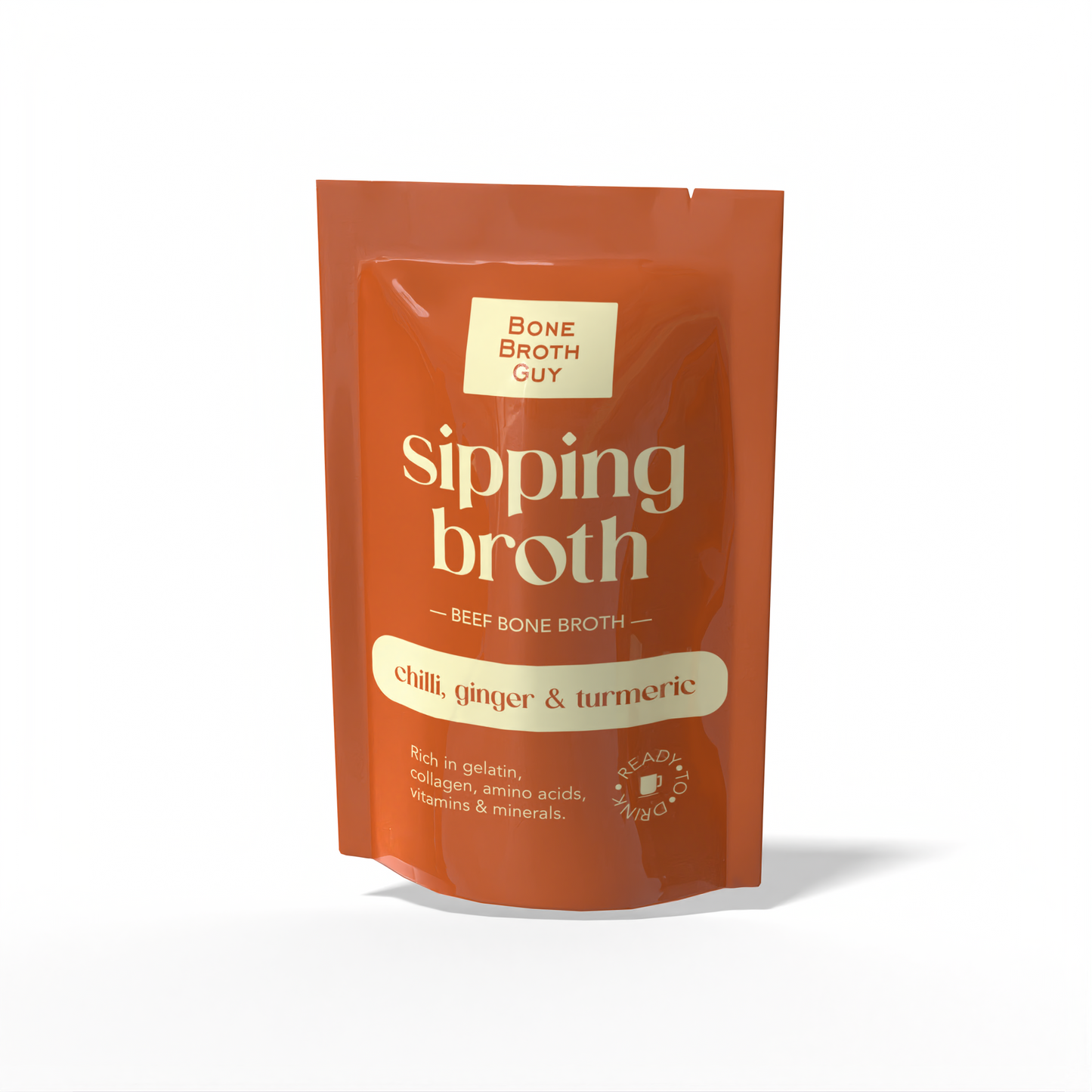 Sipping Broth Beef Bone Broth - Chilli, Ginger & Turmeric 250ml