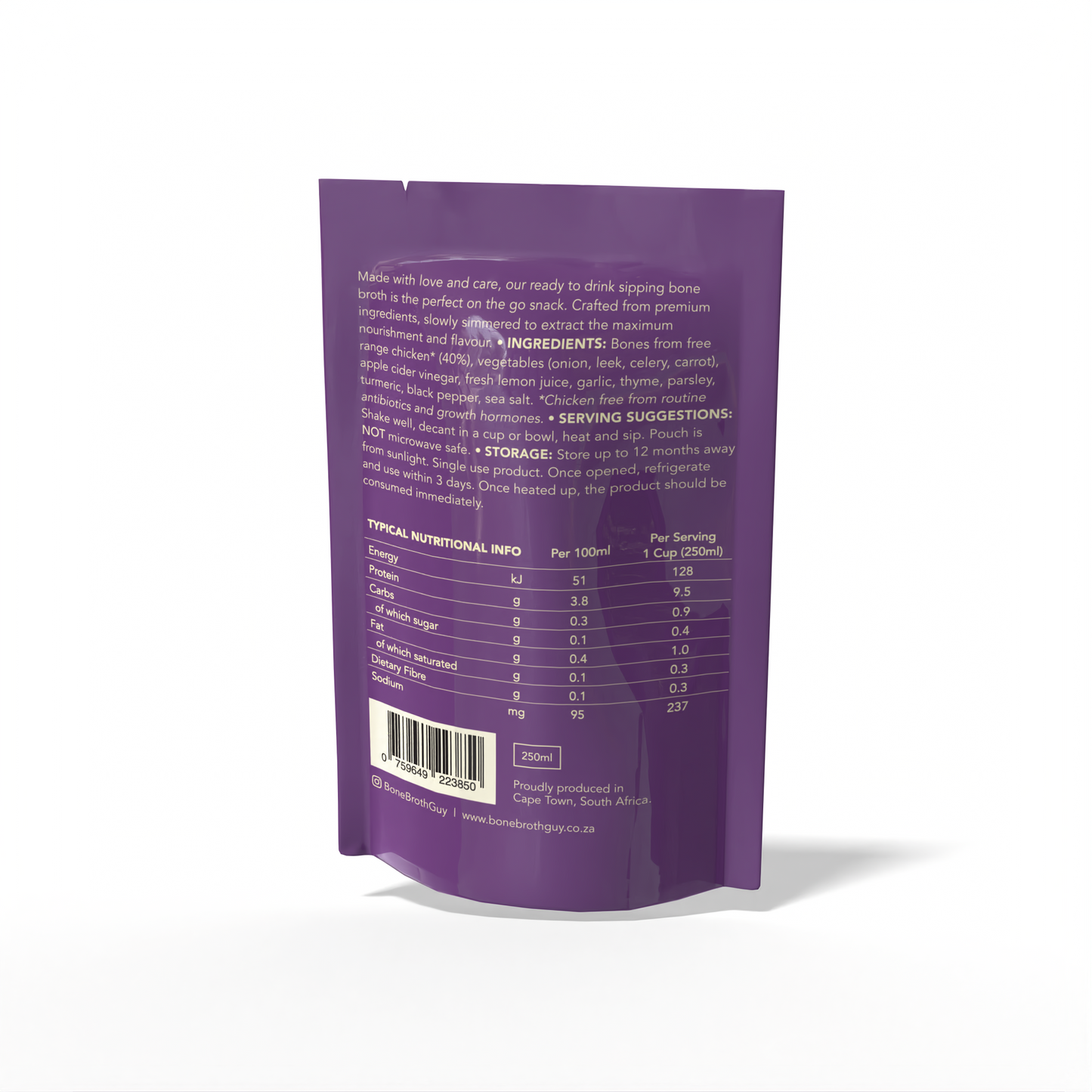 Sipping Broth Chicken Bone Broth - Rosemary & Lemon (250ml)