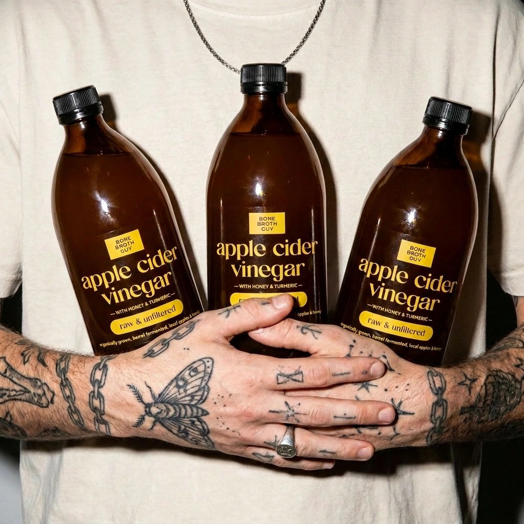 Organic Apple Cider Vinegar with honey and tumeric