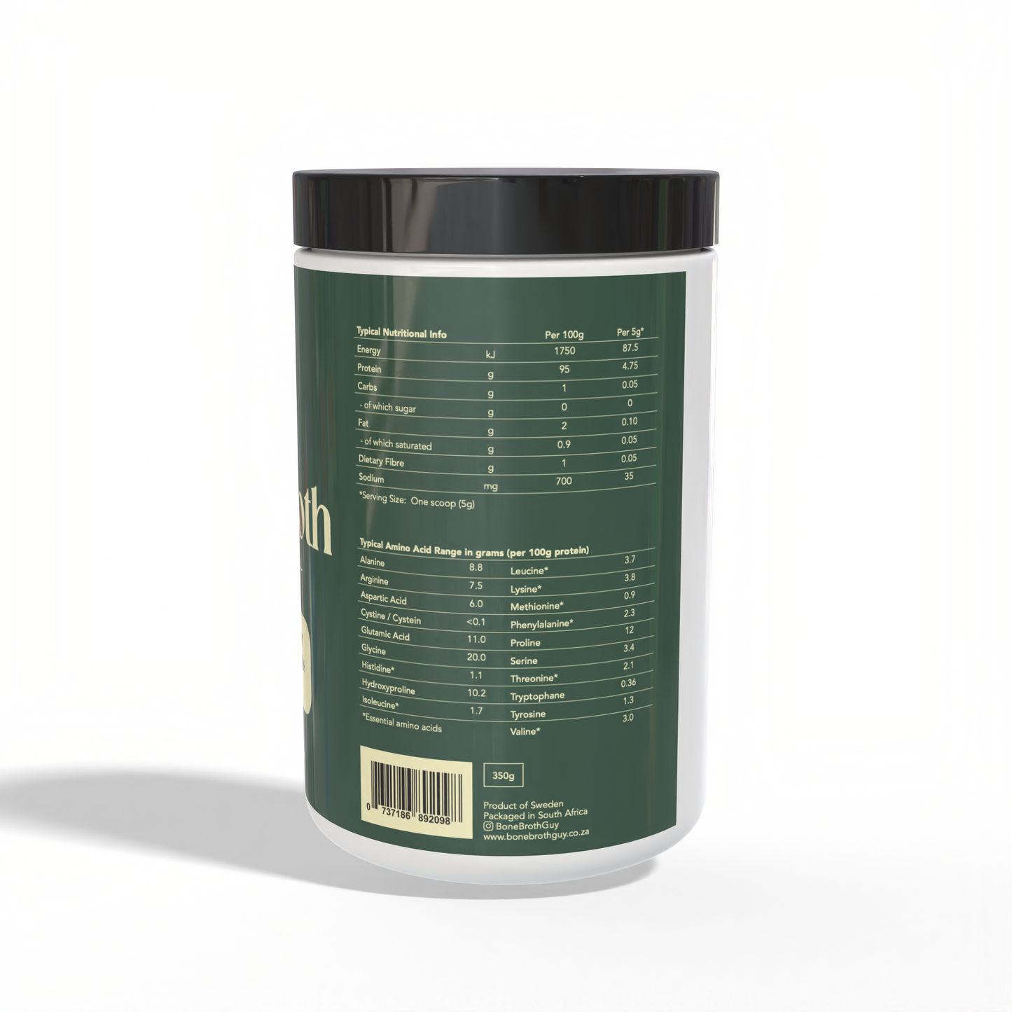Organic Beef Bone Broth Powder (350g)
