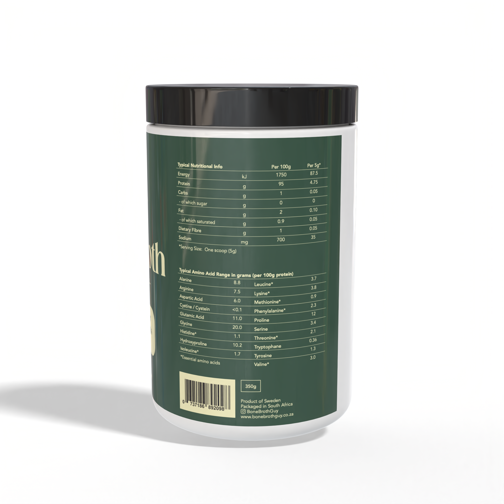 Organic Beef Bone Broth Powder (350g)