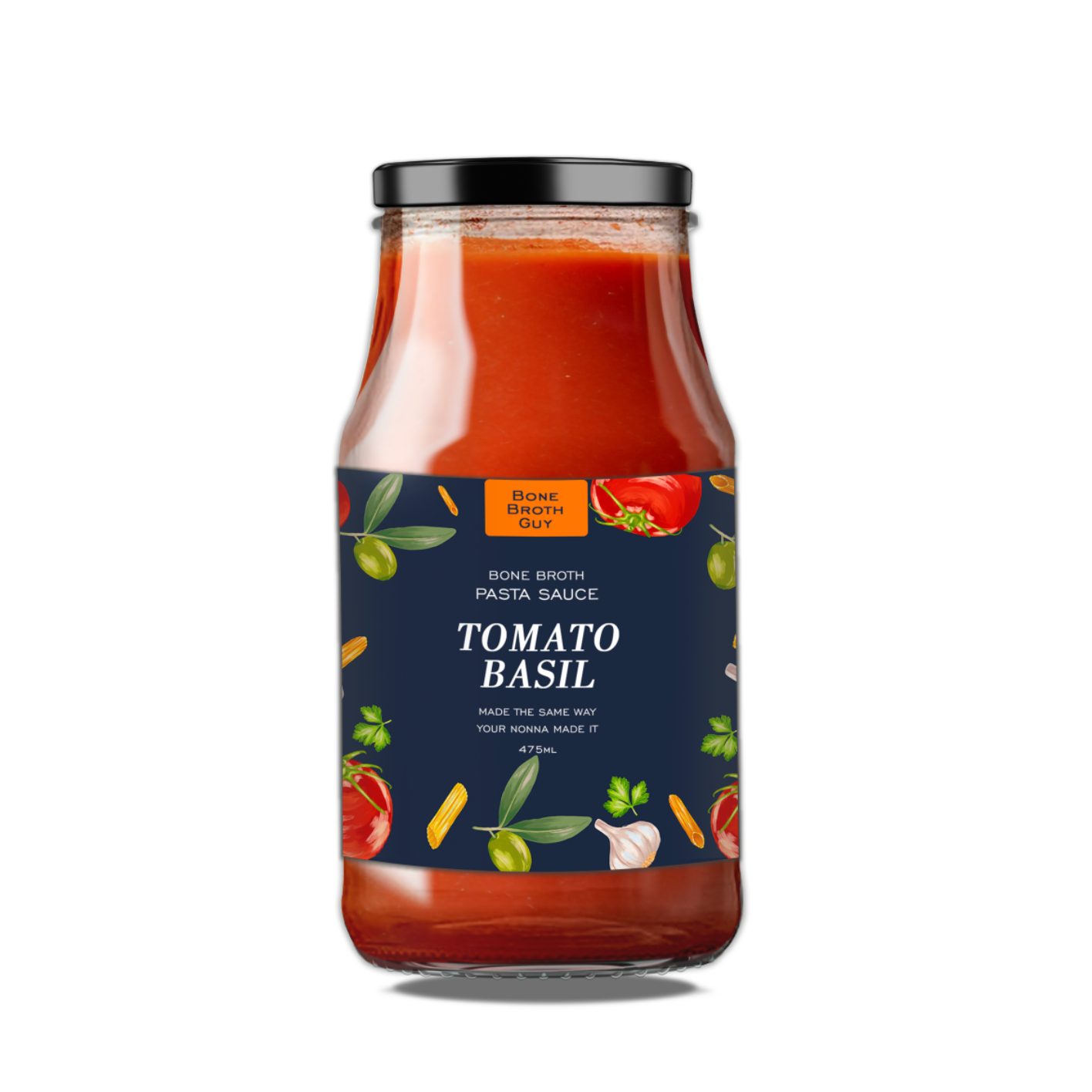 Tomato Basil  Bone Broth Pasta Sauce 475ml