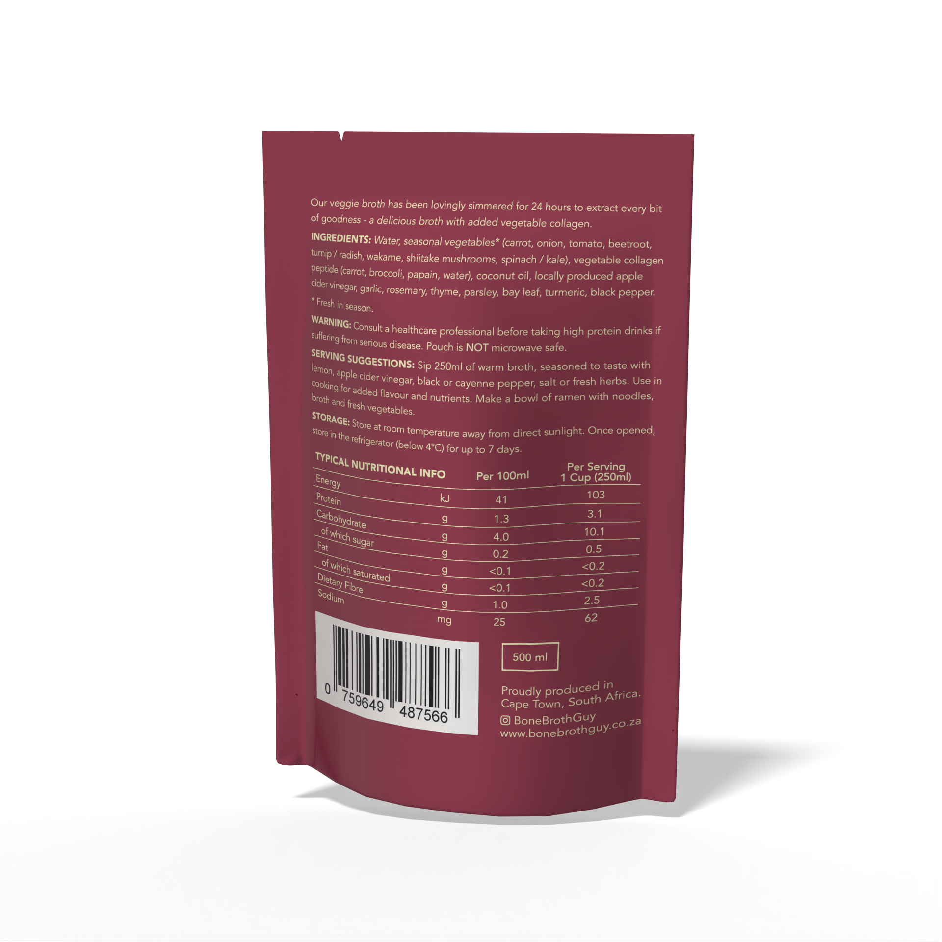 Plant Based Umami Broth  with vegan collagen (500ml)