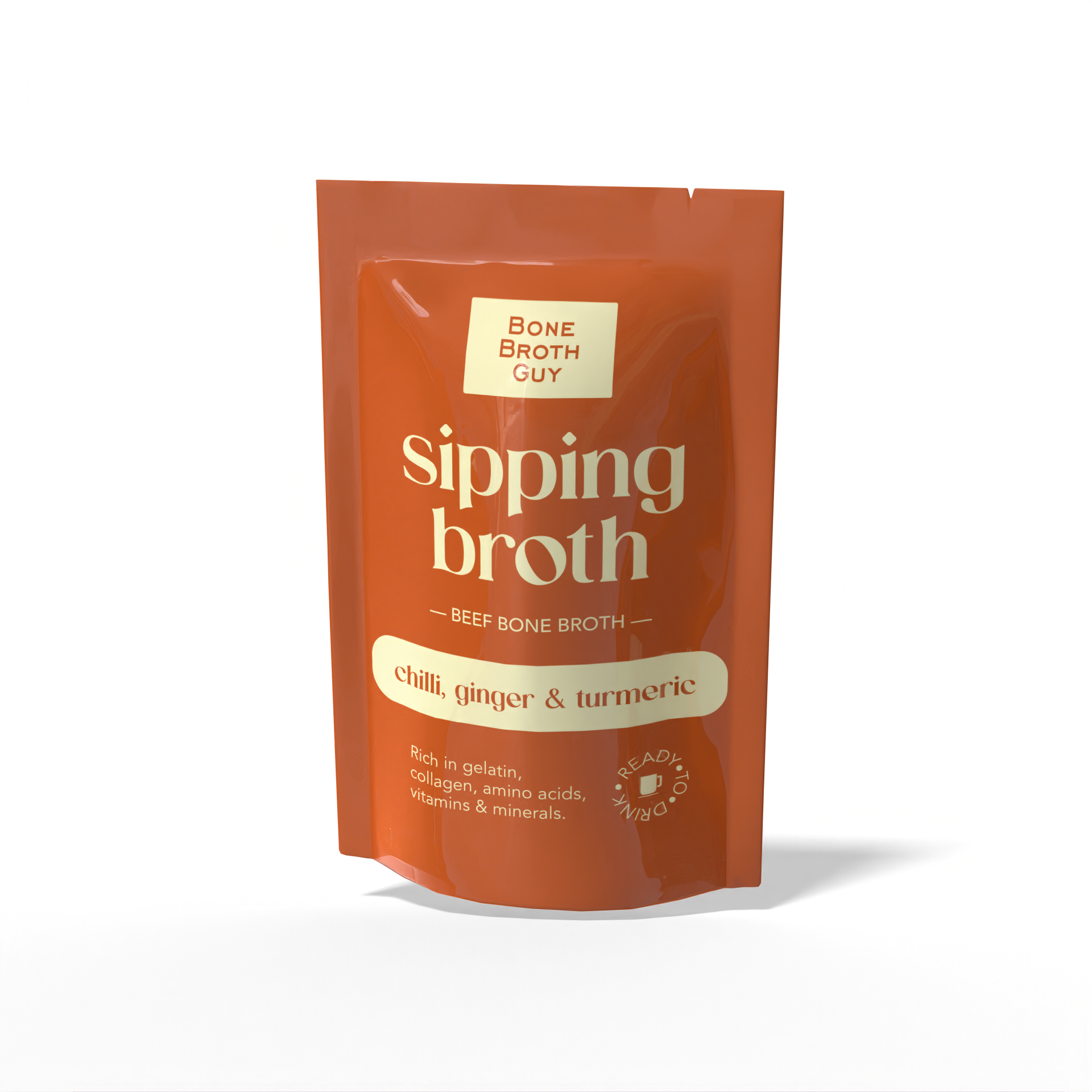 Sipping Broth Beef Bone Broth - Chilli, Ginger & Turmeric 250ml