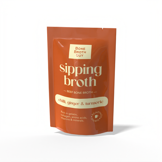 Sipping Broth Beef Bone Broth - Chilli, Ginger & Turmeric 250ml
