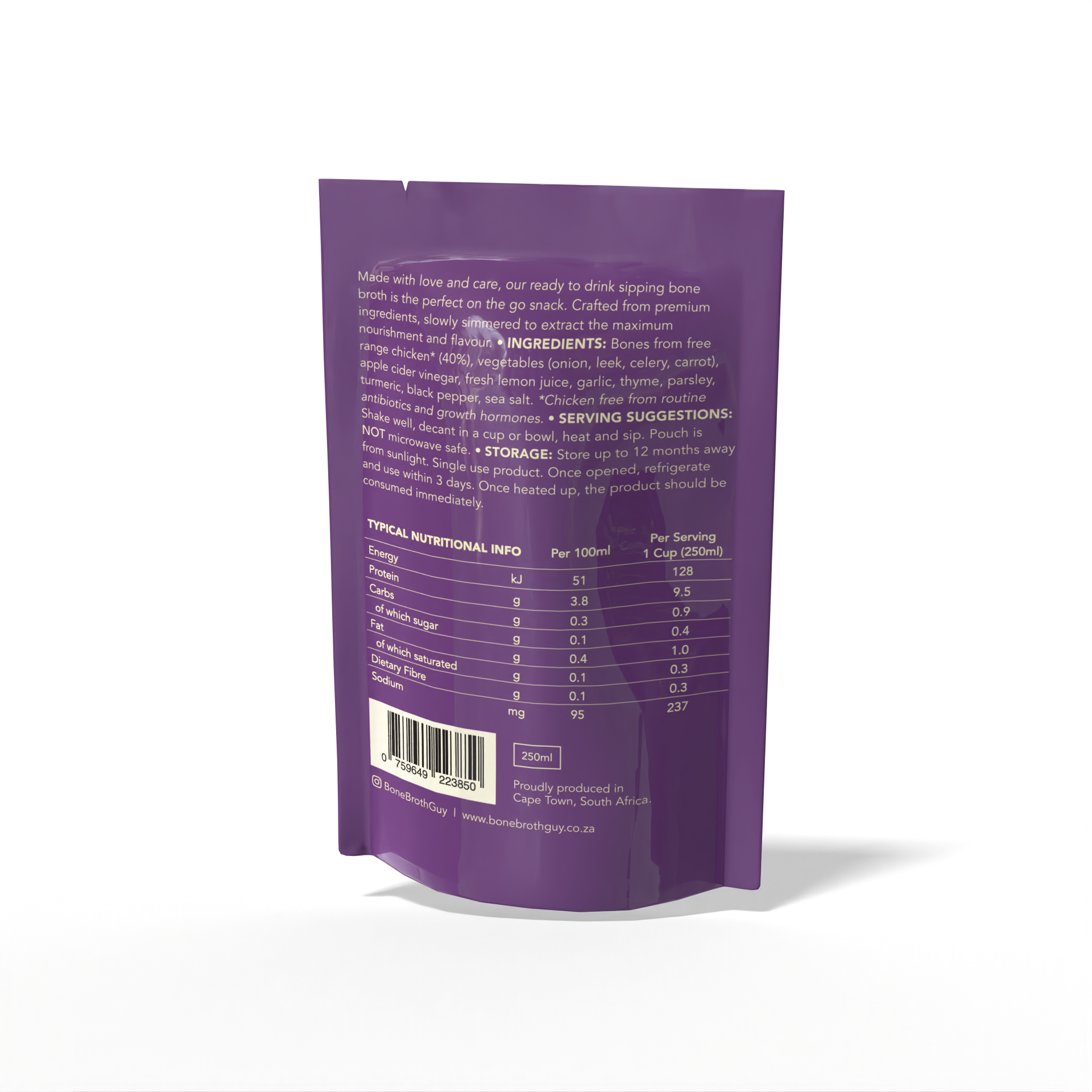 Sipping Broth Chicken Bone Broth - Rosemary & Lemon (250ml)