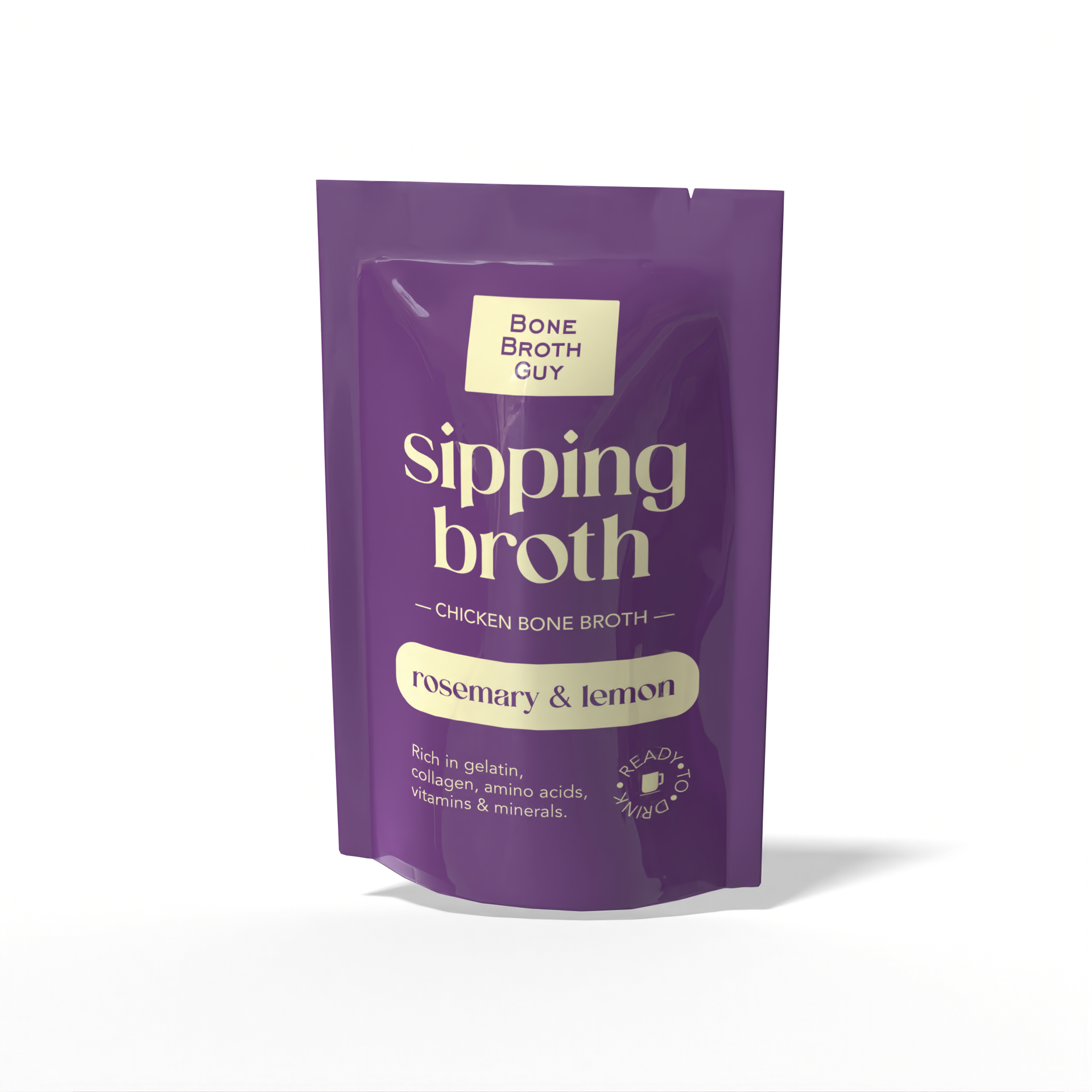 Sipping Broth Chicken Bone Broth - Rosemary & Lemon (250ml)