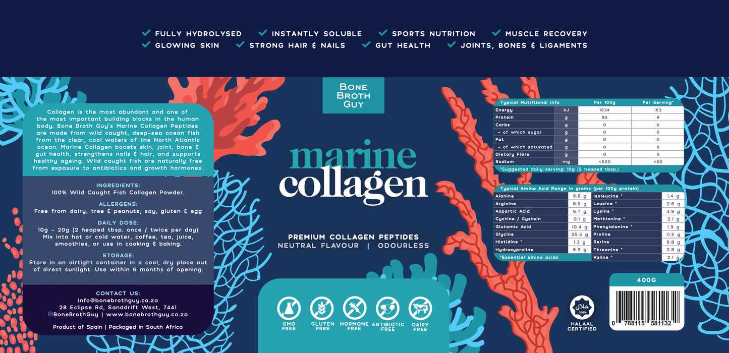 Premium Marine Collagen Powder (400g) (WILD CAUGHT)